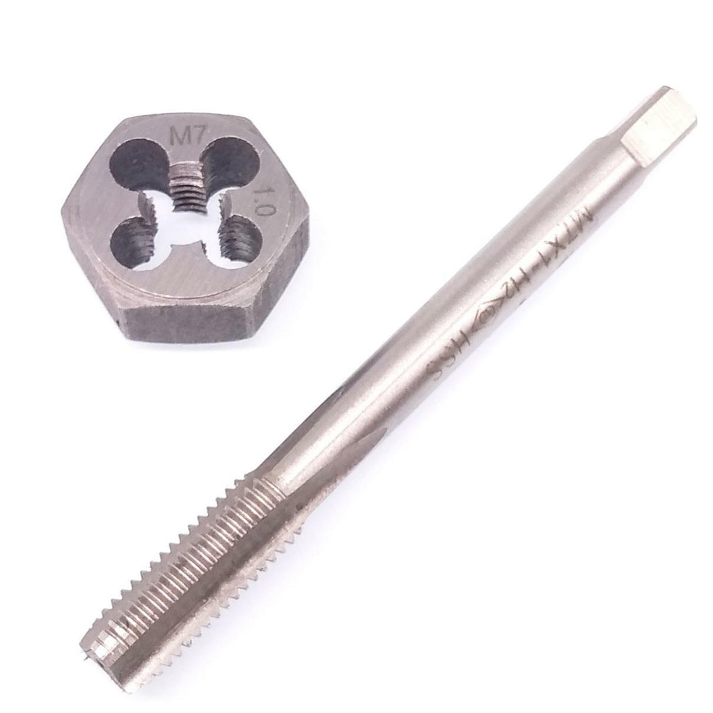 US Stock HSS M7 x 1mm Tap & M7 x 1mm Hexagon Die Metric Thread Right Hand Set