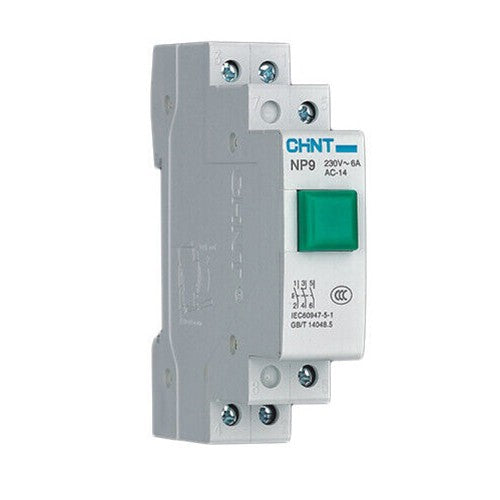 Din Rail Mounting Momentary Push Button Switch Normally Open/ Closed 2NO 2NC NP9