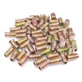 100pcs M6 x 20mm Furniture Screw-in Nut Bolt Fastener Hex Socket Insert Nuts