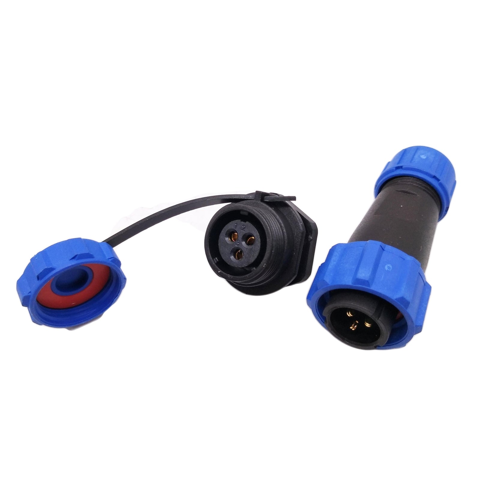 US Stock 3 Pins Waterproof IP68 Aviation Cable Circular Connector Panel Mount