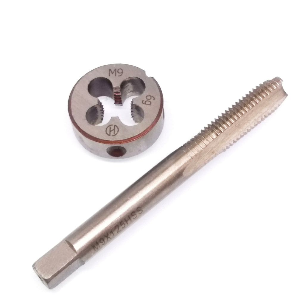 US Stock HSS M9 x 1.25mm Tap & M9 x 1.25mm Die Metric Thread Right Hand