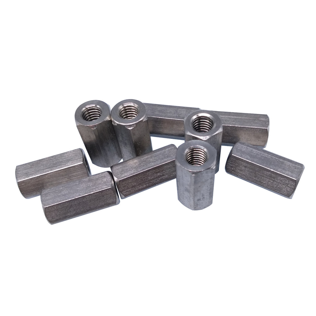 US Stock 10pcs M6 x 1 x 20mm Stainless steel Long Coupling Hex Nut Connector