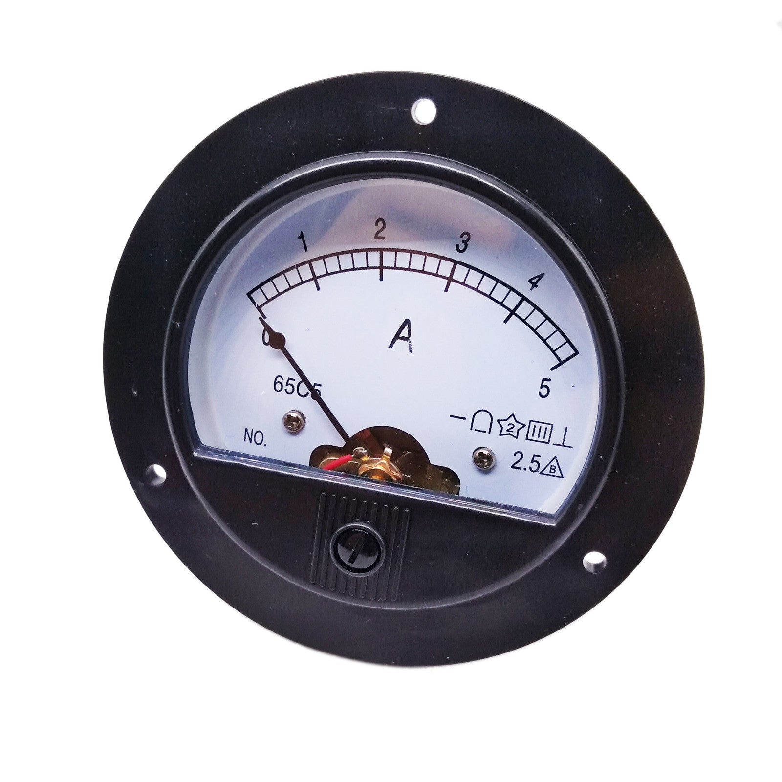 US Stock DC 0 ~ 5A Round Analog AMP Current Pointer Needle Panel Meter Ammeter