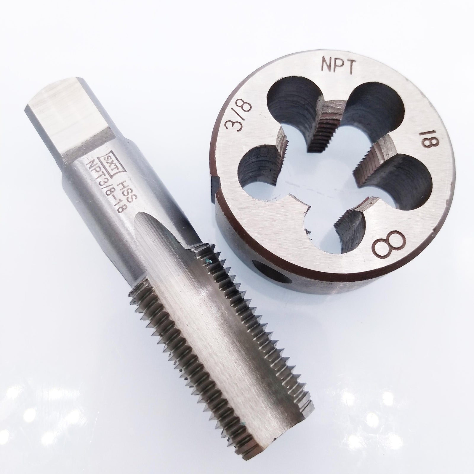 US Stock HSS 3/8-18 NPT Tap & 3/8-18 NPT Die Right Hand