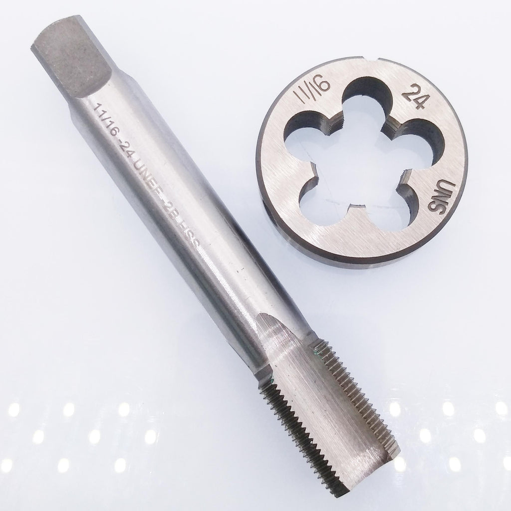 US Stock HSS 11/16-24 UNEF Tap & 11/16-24 UNS Die Right Hand
