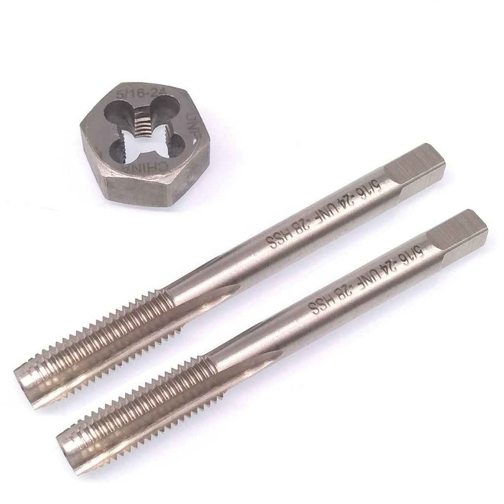 HSS 5/16-24 Taper & Plug Tap & 5/16-24 Hexagon Die Thread Right Hand Set