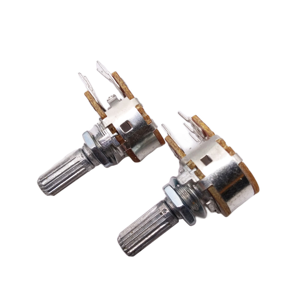 US Stock 10pcs 100K ohm B100K Dual Stereo Potentiometer Pots Shaft S 20mm 6Pin