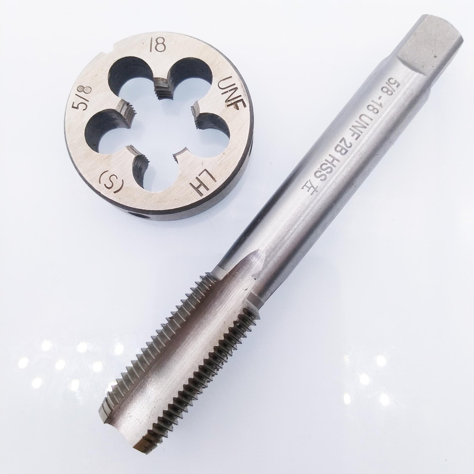 US Stock HSS 5/8-18 UNF Tap & 5/8-18 UNF Die Left Hand