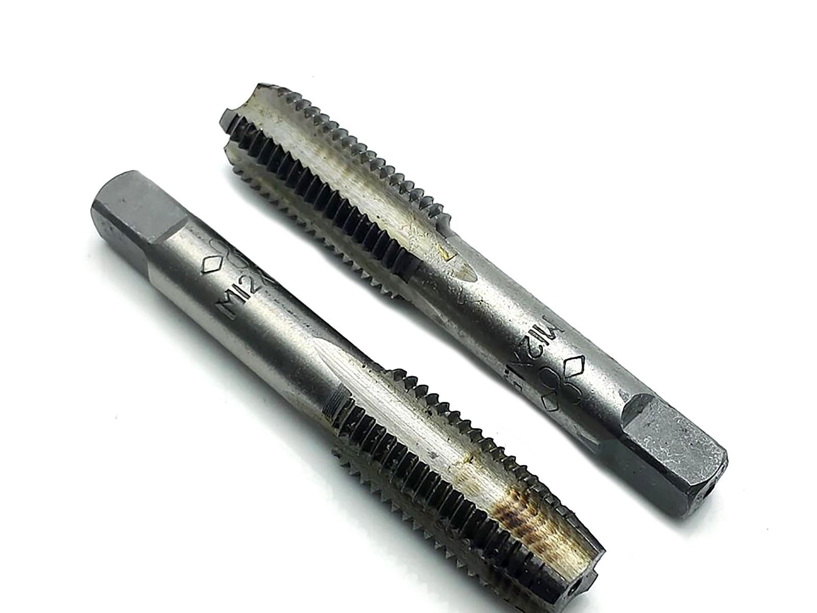 US Stock HSS 12mmx1.5 Metric Taper & Plug Tap Right Hand Thread M12x1.5mm Pitch