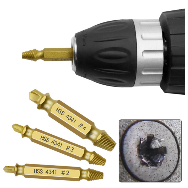 5pcs Damaged Screw Extractor Speed Out Drill Bits Tool Broken Bolt Remover