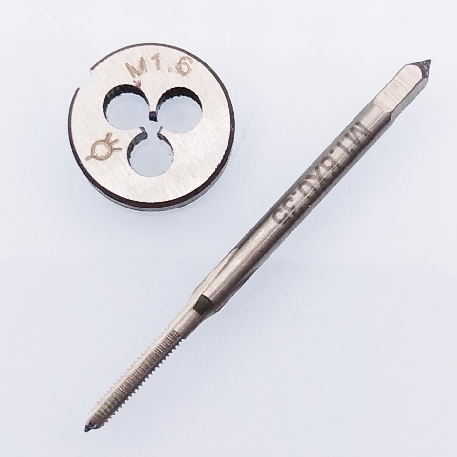 HSS M1.6 x 0.35mm Tap & M1.6 x 0.35mm Die Metric Thread Right Hand