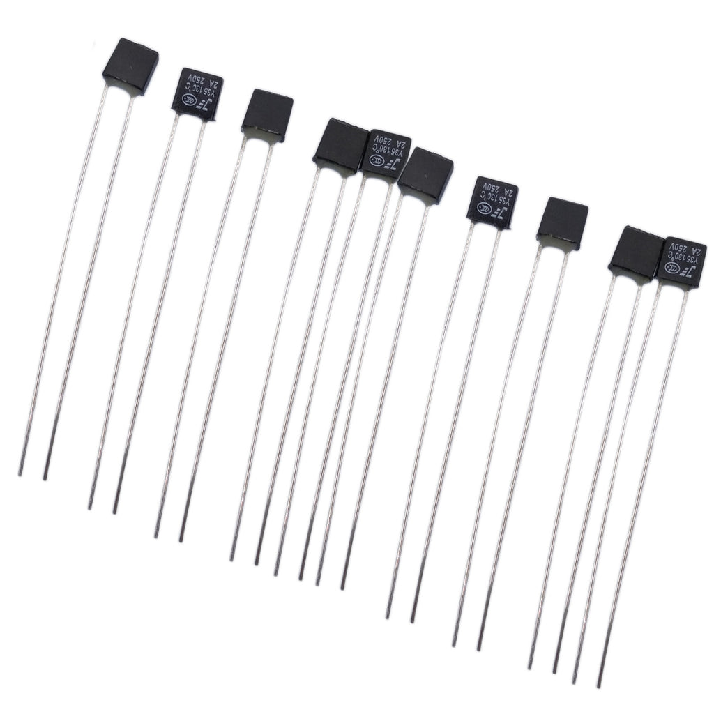 10 pcs RH 130℃ Thermal Fuse 2A 250V