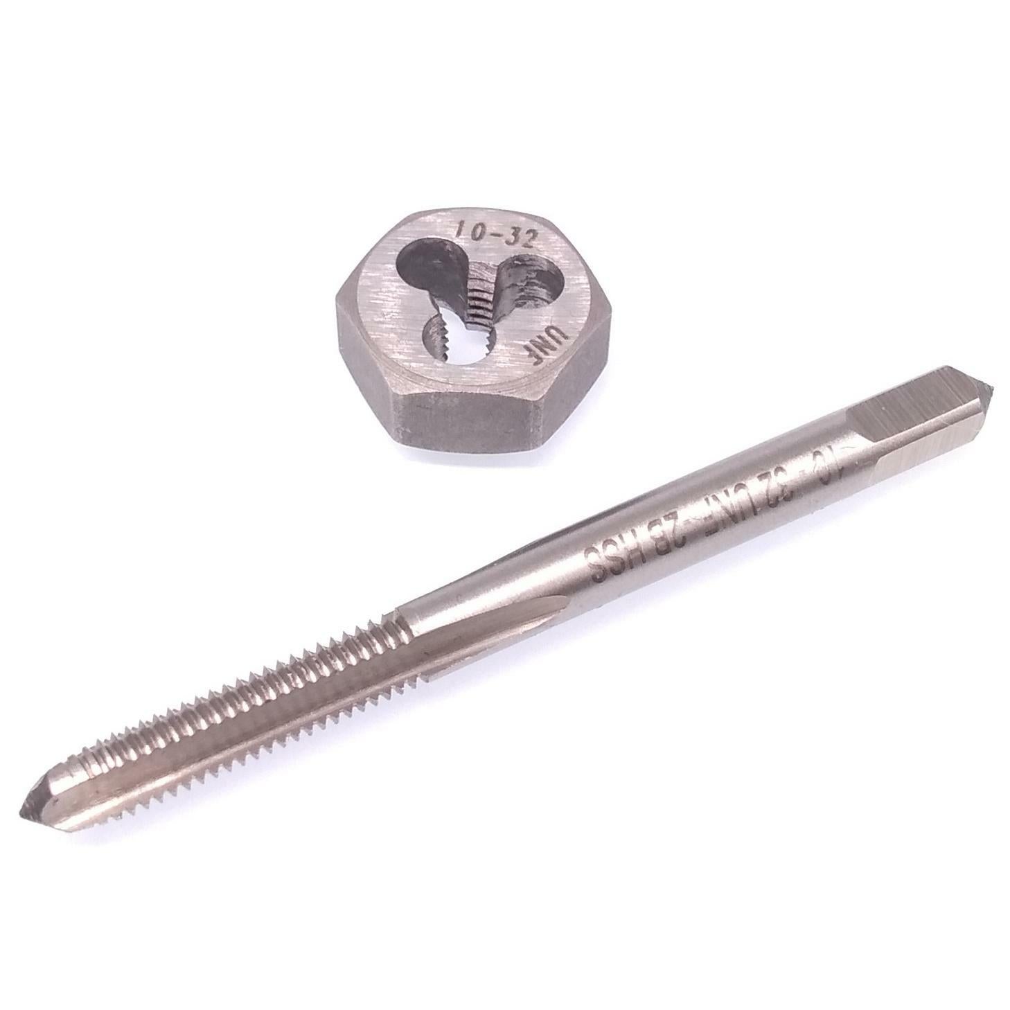 US Stock HSS 10-32 Tap & 10-32 Hexagon Die Thread Right Hand Set