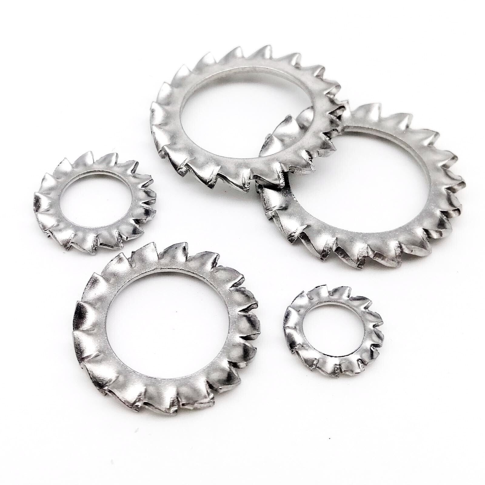 500pcs Mix M3-M8 External Internal Toothed Serrated Lock Washer Gasket Kit Set