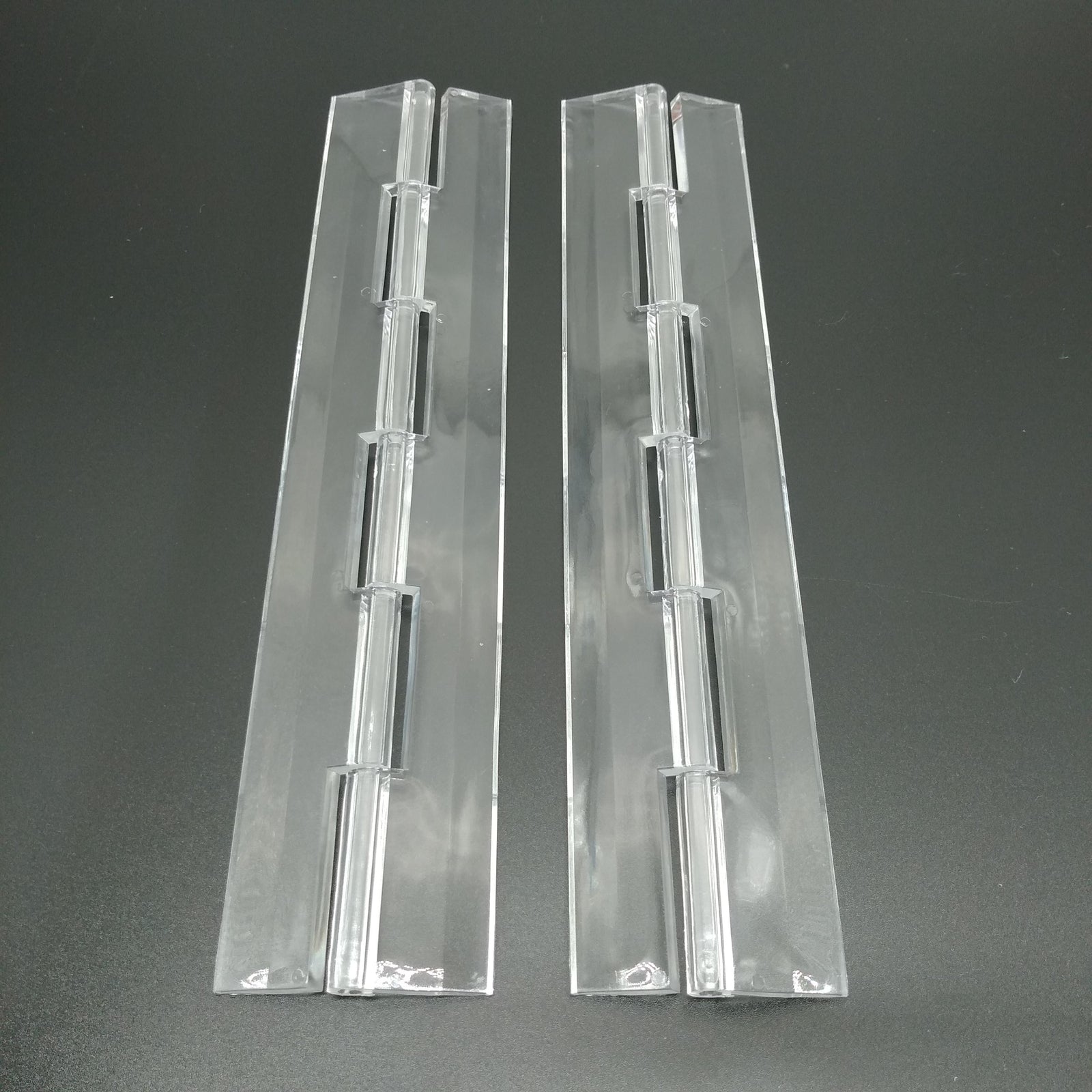 US Stock 2pcs Clear PMMA Acrylic Plastic Folding PMMA Hinge 200 x 42mm
