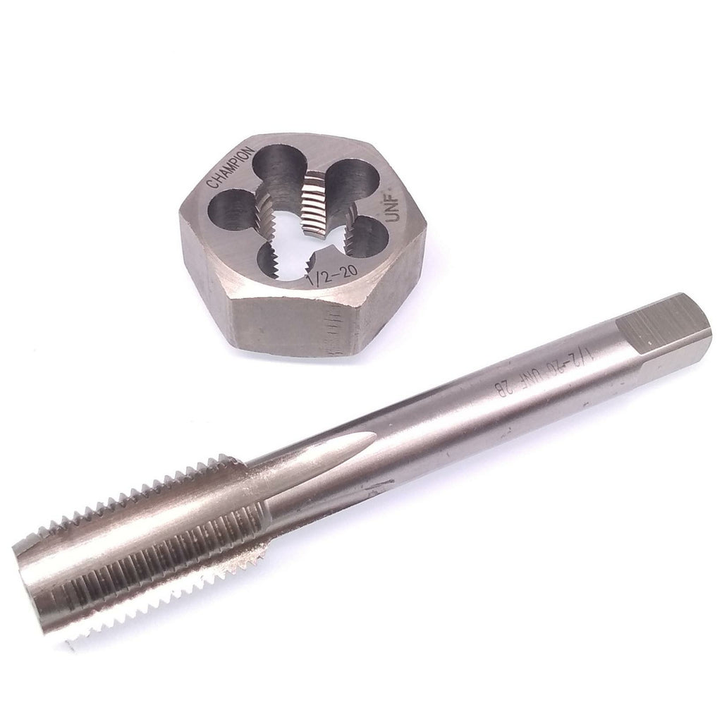 US Stock HSS 1/2-20 Tap & 1/2-20 Hexagon Die Thread Right Hand Set