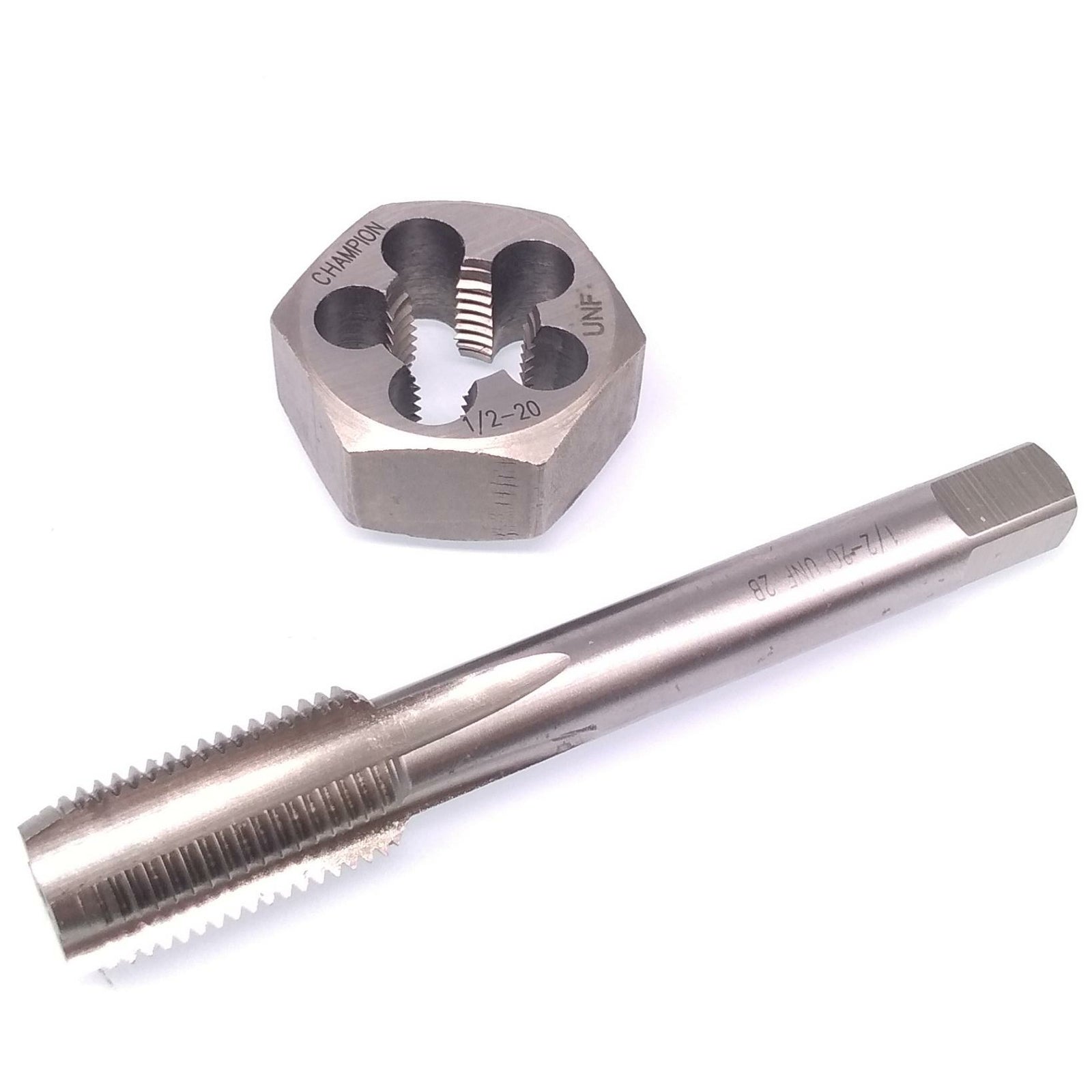 US Stock HSS 1/2-20 Tap & 1/2-20 Hexagon Die Thread Right Hand Set