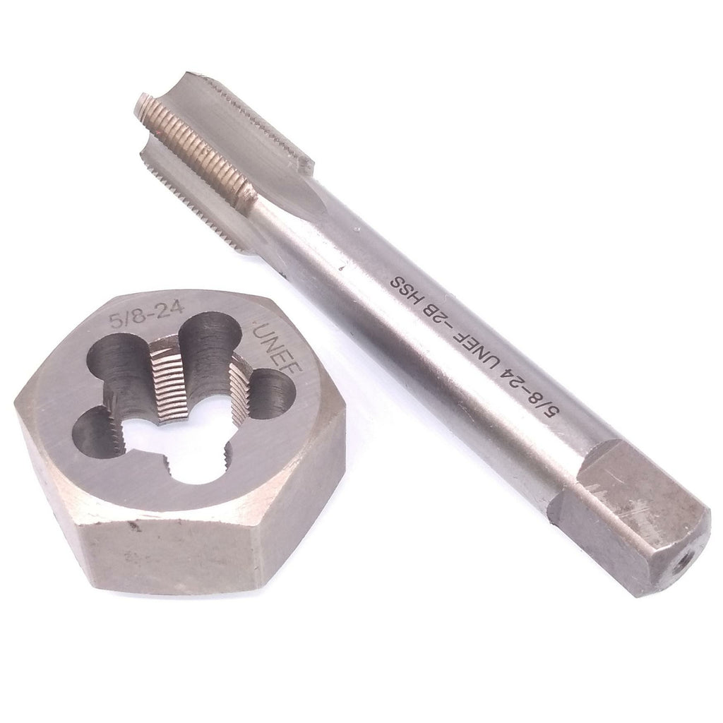US Stock HSS 5/8-24 Tap & 5/8-24 Hexagon Die Thread Right Hand Set