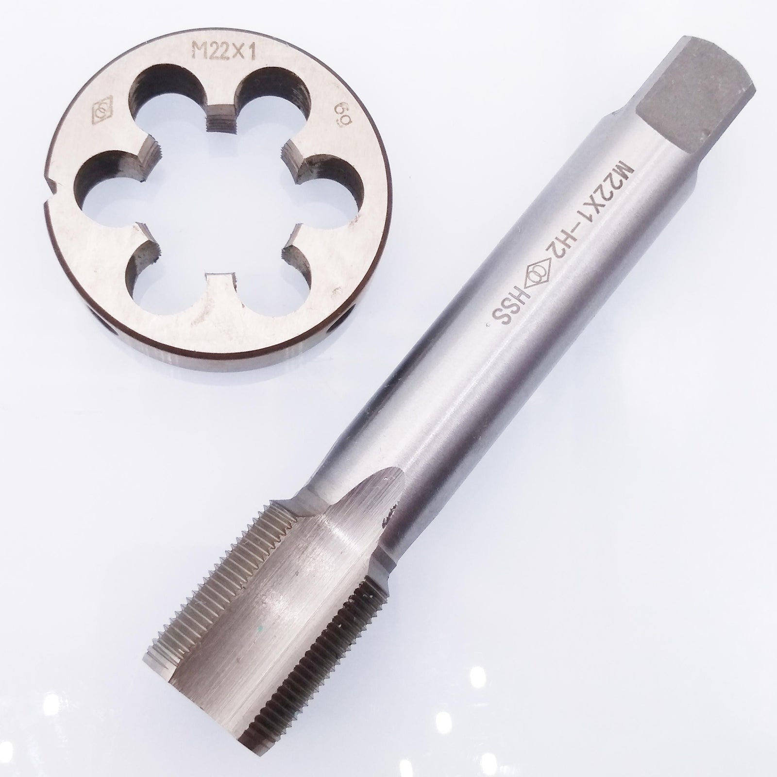 AU Stock  HSS M22 x 1mm Tap & M22 x 1.0mm Die Metric Thread Right Hand