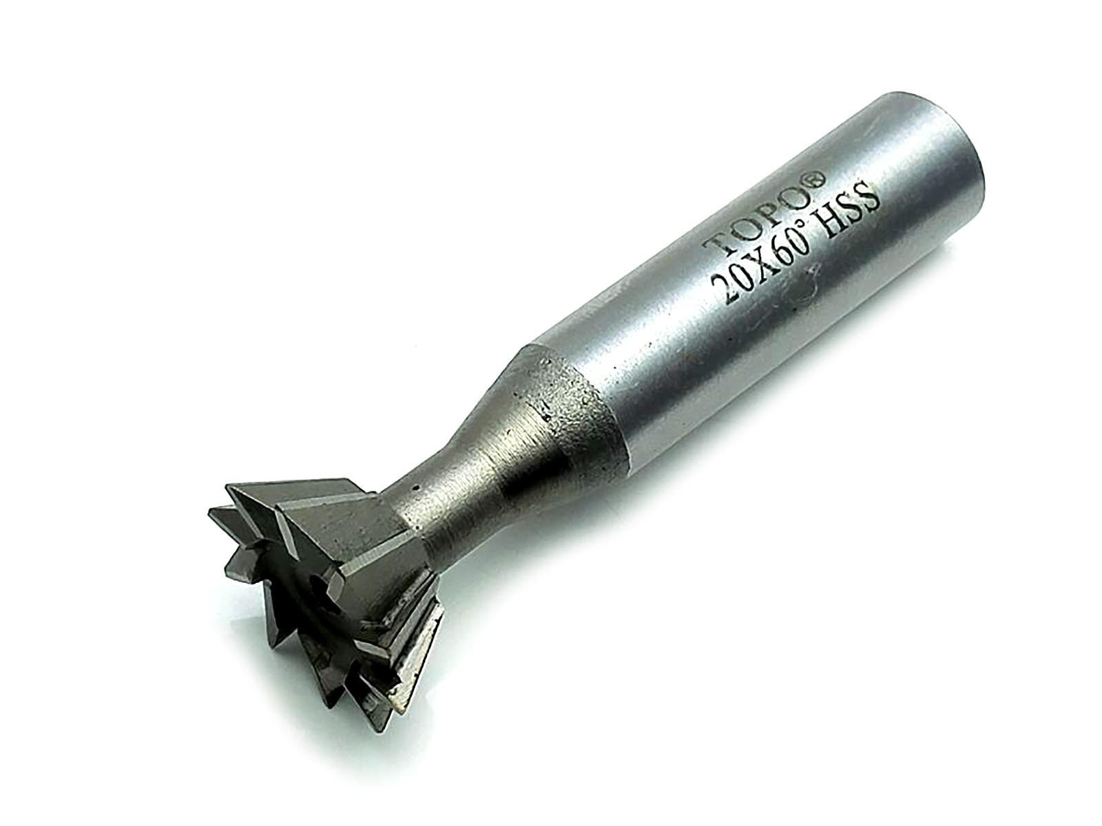 AU Stock HSS 20mm x 60 Degree Dovetail Cutter Milling End Mill High Speed Steel