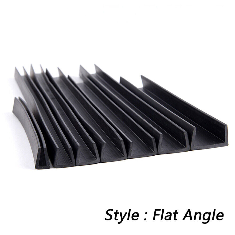 Black U-shape Rubber Edging Seal Strips for Thick 9.5-10mm Window Door Length 2m