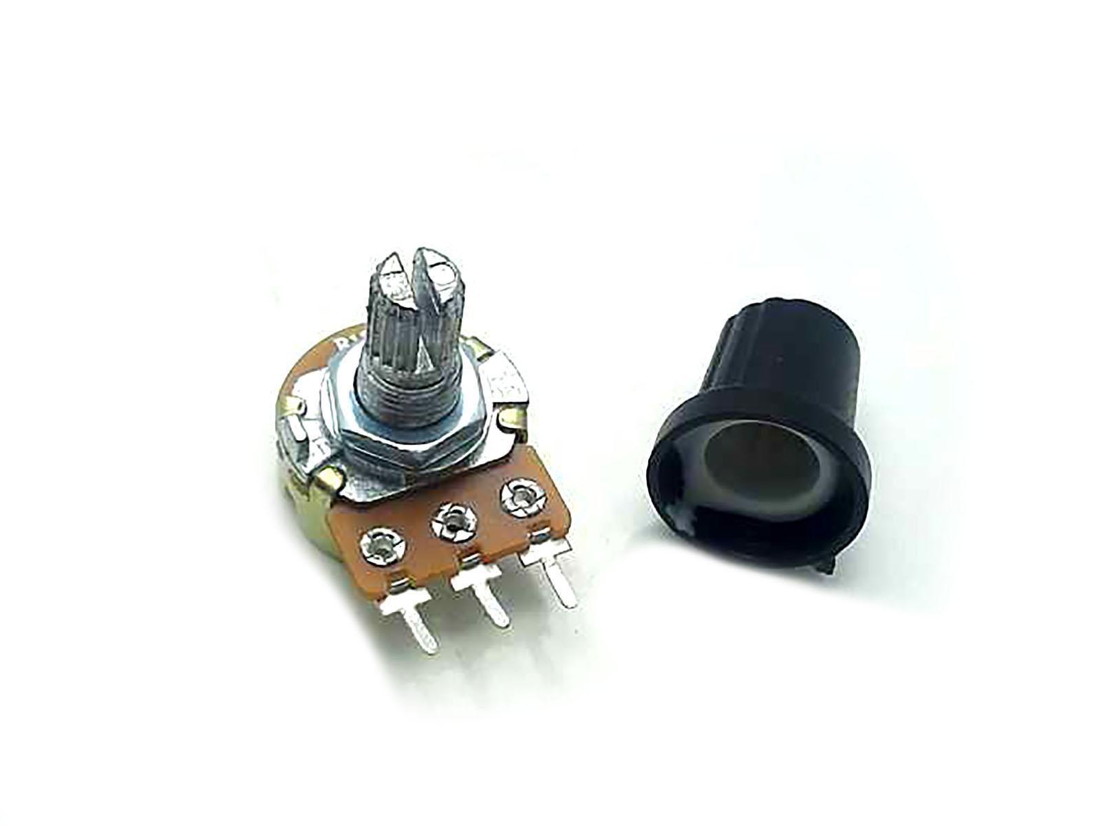 US Stock 5 Units 10K B10K OHM Linear Taper Rotary Potentiometer POT White Knob