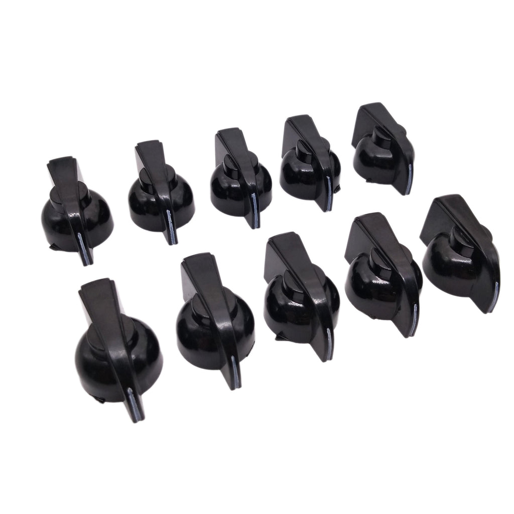 US Stock 10pcs 6mm 15/64" Shaft Hole Dia Potentiometer Pot Pointer Knobs Caps #1