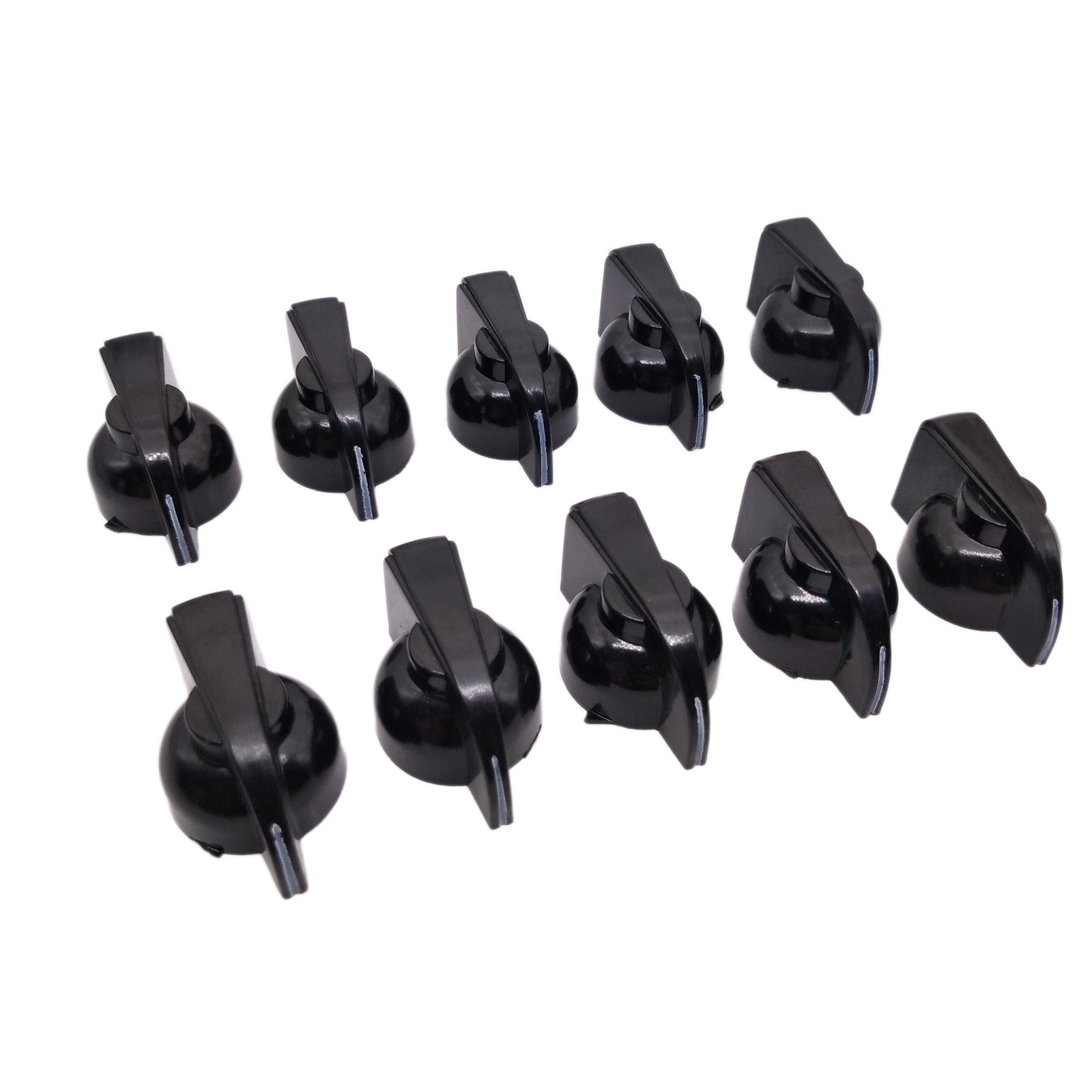 US Stock 10pcs 6mm 15/64" Shaft Hole Dia Potentiometer Pot Pointer Knobs Caps #1
