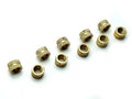 US Stock 20x M6 L6mm OD8.3mm Brass Cylinder Knurled Threaded Insert Embedded Nut