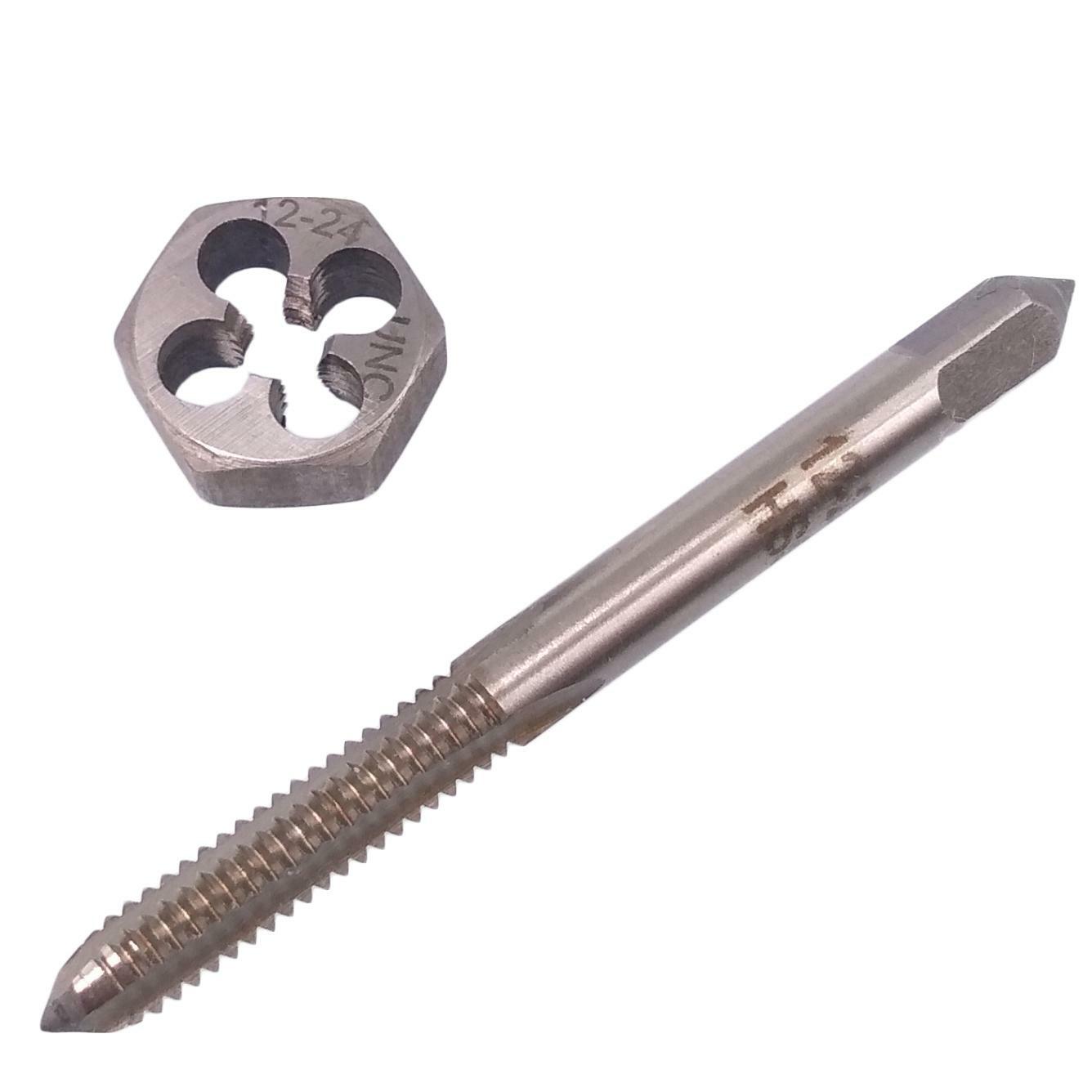 US Stock HSS 12-24 Tap & 12-24 Hexagon Die Thread Right Hand Set