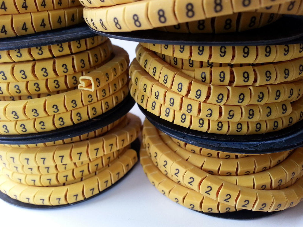 AU Stock 3500 pcs Soft PVC Power Wire Number Marker Set No. 0 ~ 9