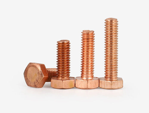 1pc 99.9% Pure Copper Cu Allen Screw Hex Head Bolt DIN933 M10 X 50mm