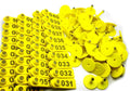 US Stock 100x Yellow 001-100 Number Plastic Livestock Ear Tag For Goat Sheep