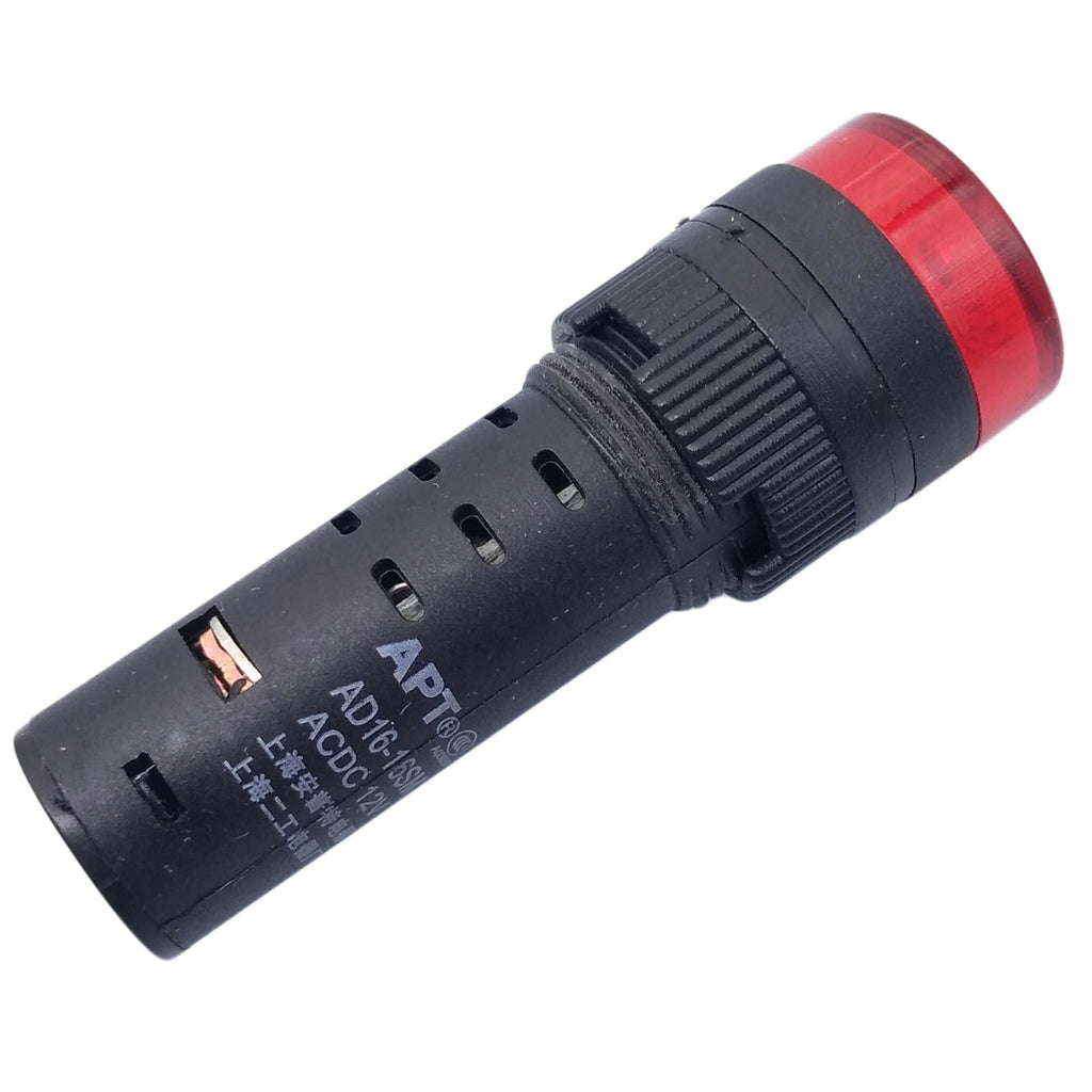US Stock 2pcs AD16-16SM Red Bulb DC 12V Flash Buzzer Acousto-Optic Buzzer 16mm