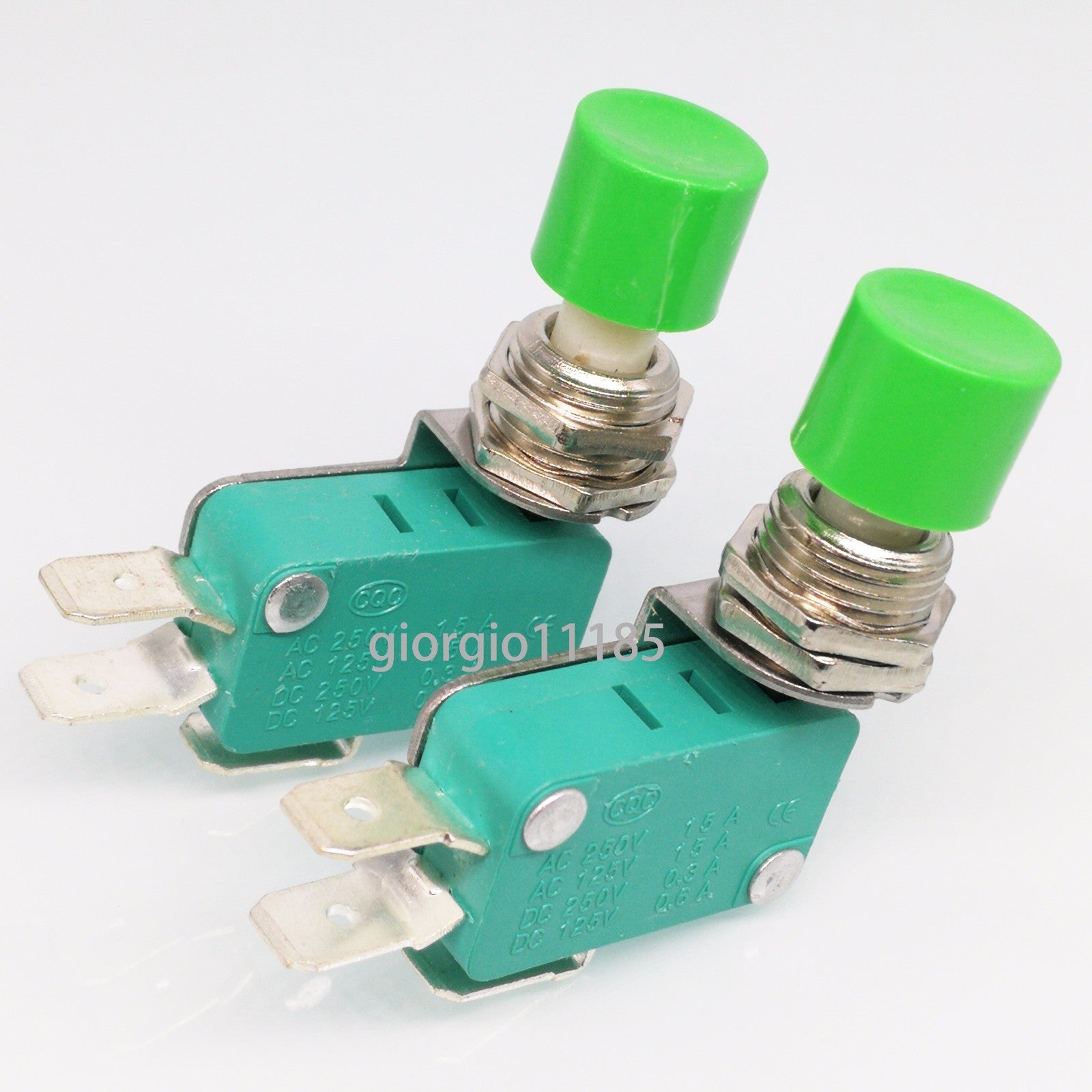 US Stock 2pcs SPDT NO NC Momentary Green Cap Push Button Micro Switch DS438
