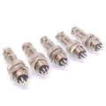 5Sets GX12 6Pin 12mm Panel Mounting Metal Aviation Connector Plug + Socket