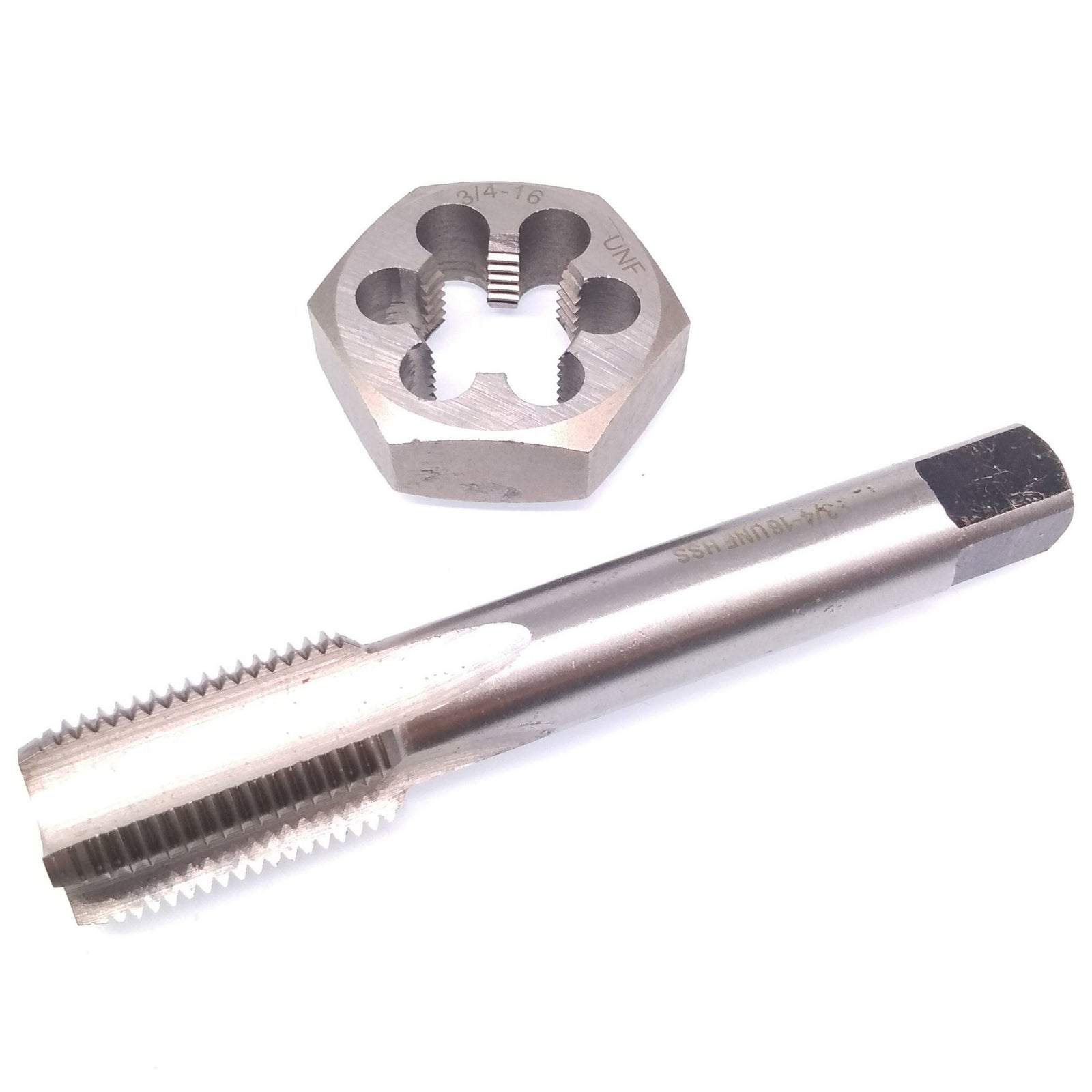 US Stock HSS 3/4-16 Tap & 3/4-16 Hexagon Die Thread Right Hand Set