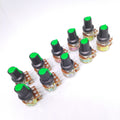 10 Units 10K B10K OHM Linear Taper Rotary Dual Potentiometer POT Green Knob