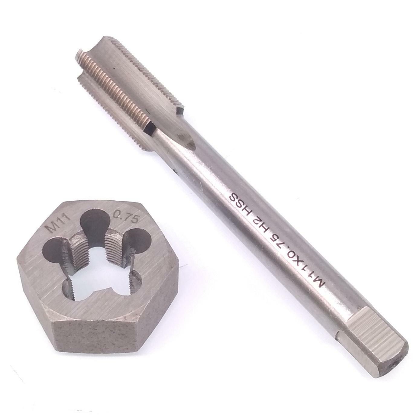 HSS M11 x 0.75mm Tap & M11 x 0.75mm Hexagon Die Metric Thread Right Hand Set