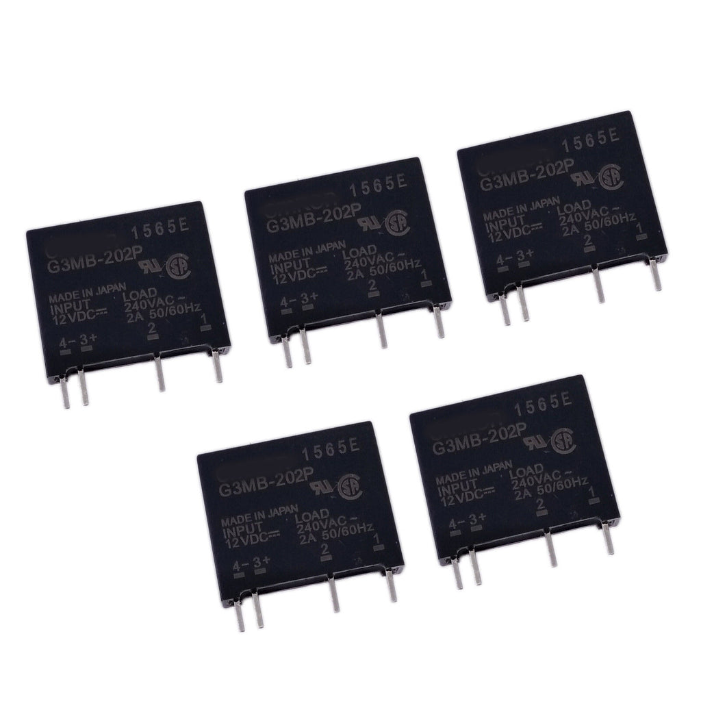 US Stock 5 Solid State Relay SSR G3MB-202P 240V AC/DC / 2A Load 12V 10mA Control