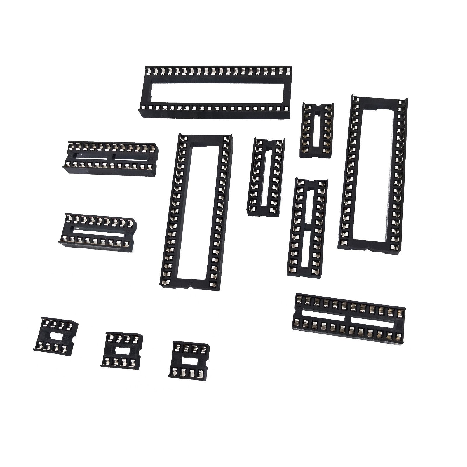 US Stock 45pcs Adapter Solder Type DIP IC Sockets 8,14,16,18,20,24,28,32,40 PIN