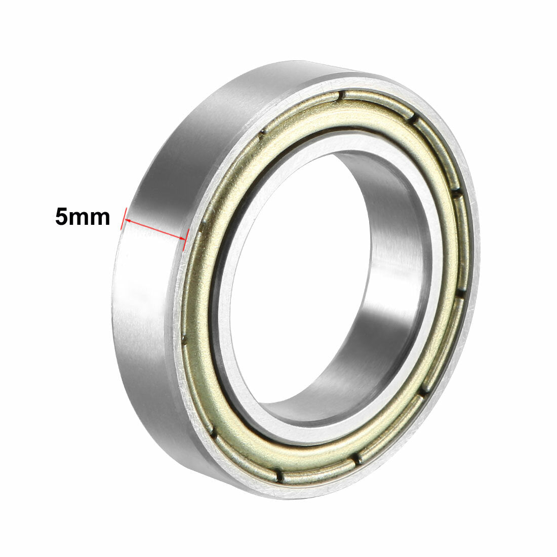 2Pcs Deep Groove Ball Bearing 6802ZZ Double Sealed 15mmx24mmx5mm Carbon Steel