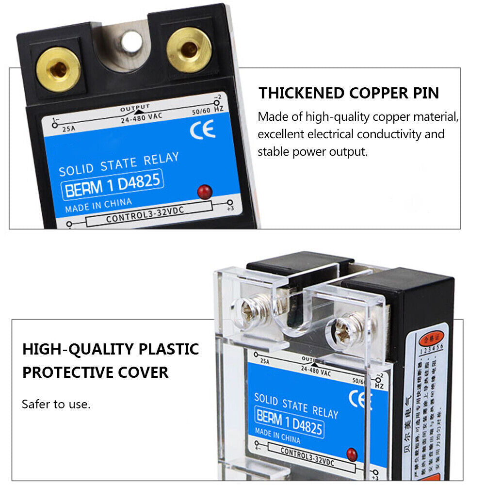 AU Stock Solid State Relay Input DC 3-32V to Output AC 24-480V Single-phase 80A