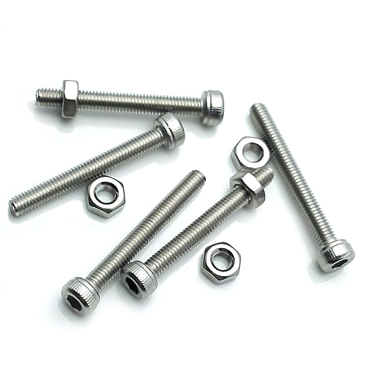 US Stock 50x M3 x 25mm Hex Socket Screw Bolt Knurling DIN912 Stainless Steel Nut