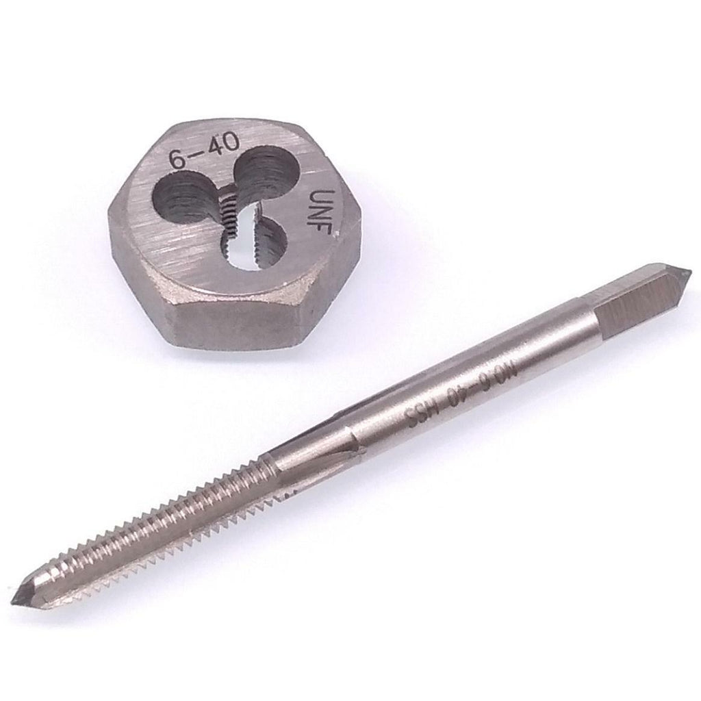 US Stock HSS 6-40 Tap & 6-40 Hexagon Die Thread Right Hand Set