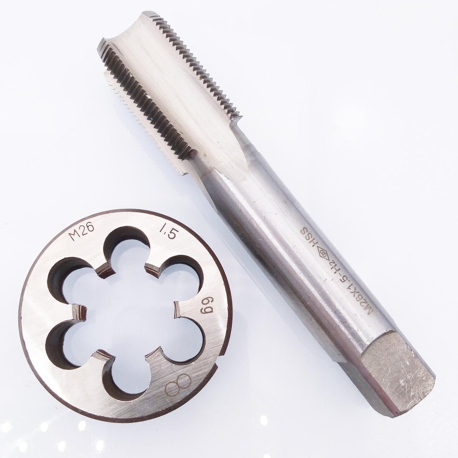 AU Stock  HSS M26 x 1.5mm Tap & M26 x 1.5mm Die Metric Thread Right Hand