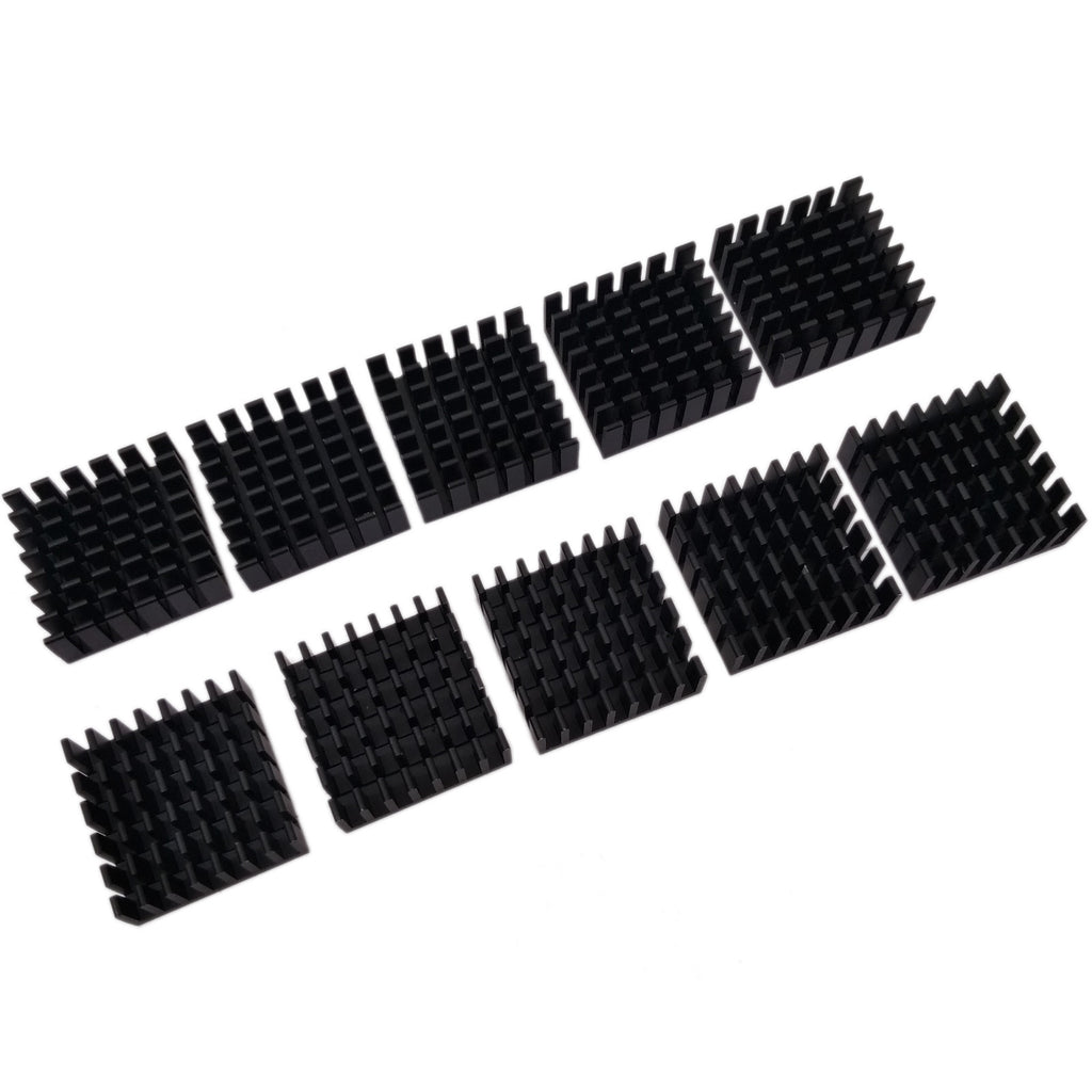 US Stock 10pcs 25 x 25 x 10mm Heat Sink Cooling Aluminum Heatsink CPU IC LED