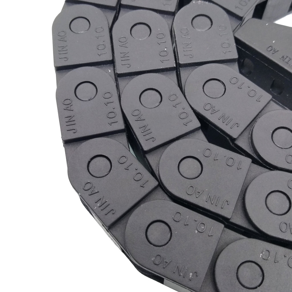 US Stock 2M 2000mm Black Long Nylon Cable Drag Chain Wire Carrier 10 x 10mm
