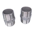US Stock 2pcs 1" Male x 1" Male Hex Nipple SS 304 Threaded Pipe Fitting NPT