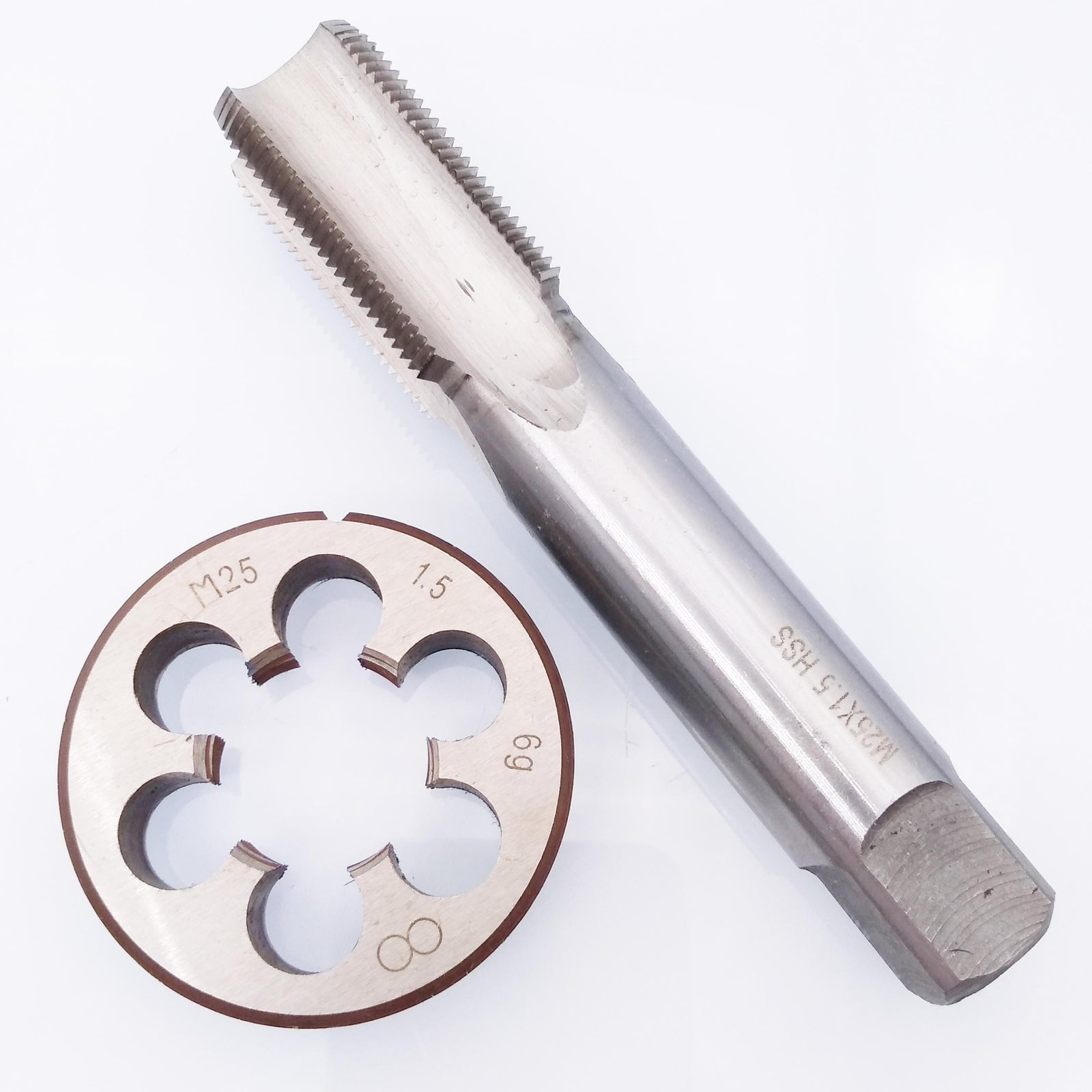 HSS M25 x 1.5mm Tap & M25 x 1.5mm Die Metric Thread Right Hand